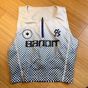 BANDIT Chicago marathon Blue and White Checkered Women's Tank Top